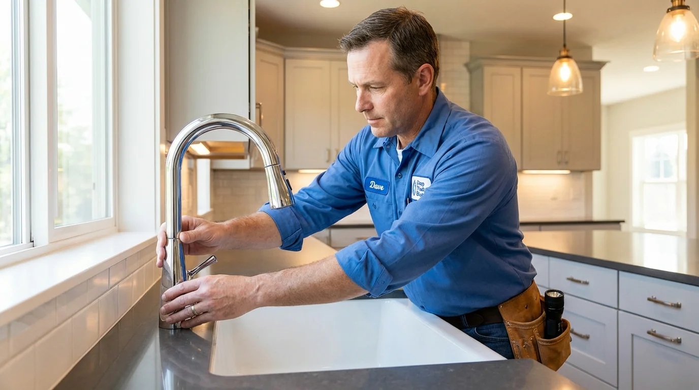 Kitchen faucet installation by Johns Plumbing LLC in Brusly