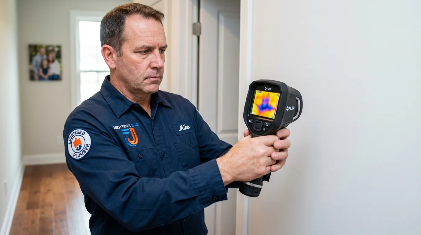 Thermal imaging leak detection by Johns Plumbing LLC in Brusly