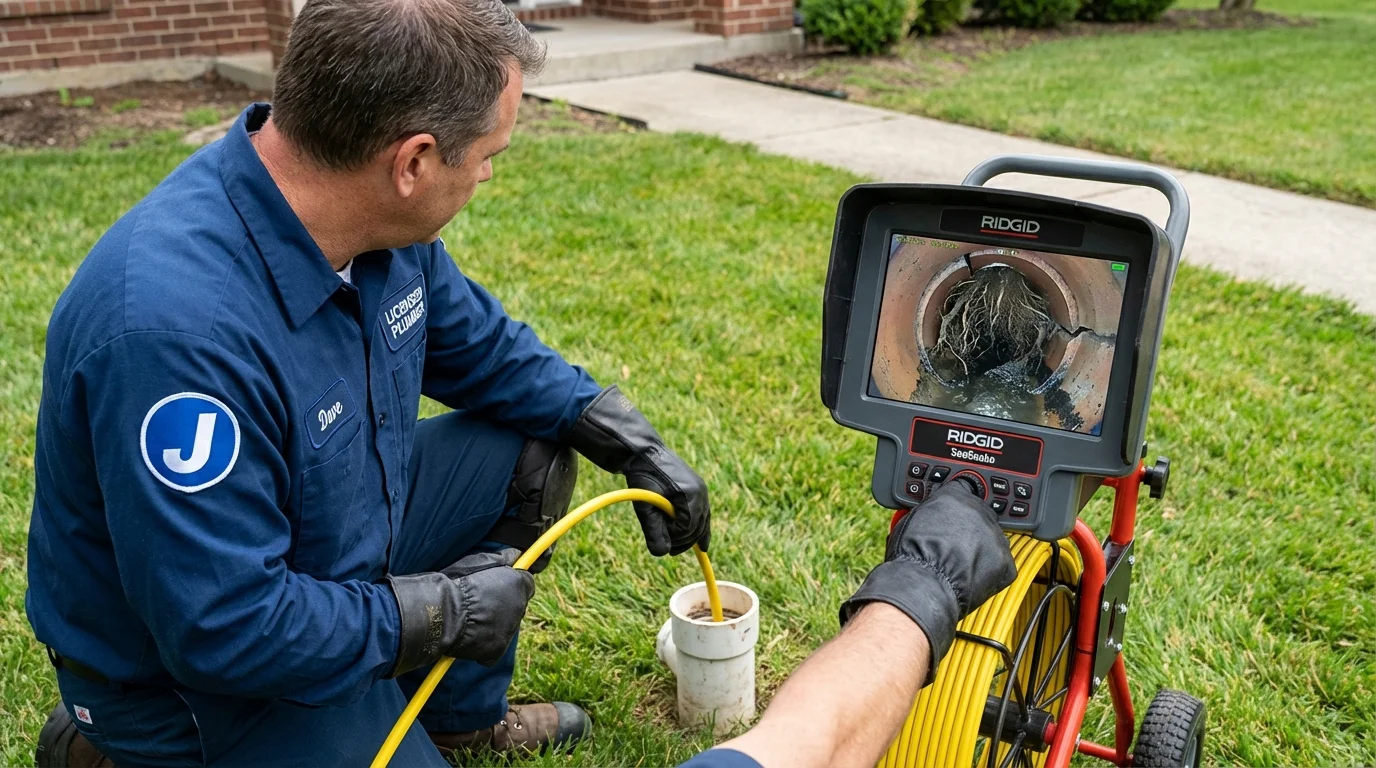 Sewer camera inspection being performed by Johns Plumbing LLC in Brusly